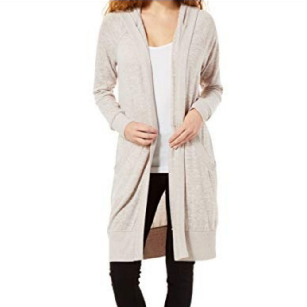 Dusty Pink Open Long Cardigan